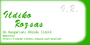 ildiko rozsas business card