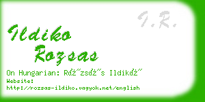 ildiko rozsas business card